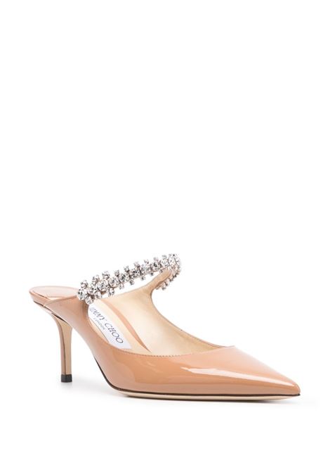 Mules a punta con cristalli in beige Jimmy choo - donna JIMMY CHOO | BING65PATBSQT